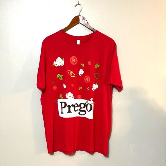 Bella+Canvas Tops - Prego Red Graphic T-Shirt XL Bella+Canvas 100% Cotton Tomato & Pasta Design